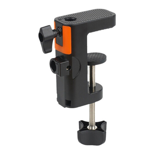 Adjustable Microphone Stand with Table Clamp Bracket for Secure Desk Installation Featuring Double Rubber Anti Scratch Pads 1