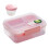 Practical Multiple Section Food Container Portable 2-Pink L 1