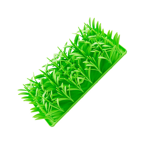 Cats Lick Pad With Suctions Cup Slow Feeders Sniffing Mat Grass