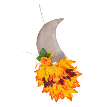 Harvest Artificial Maple Leaf Gnomes Wreath Hanging Ornament for
