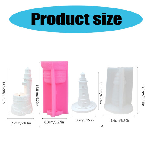 Lighthouse Silicone Molds for Epoxy Resin,-lighthouse candle cu 1