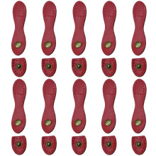 10 Pcs Leather Purse Clasps Leather Snap Buckles Sew On-Red