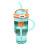 Portable Straw Container with Handle Large Capacity Ice-Blue 1