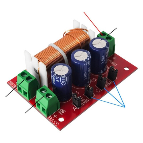 YLY-2088 400W Adjustable Two-way Frequency Divider Filter Module Audio Divider Crossover Filters Module 1