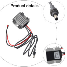 57,5 21 63,4 mm Step-Up-Adapter Versorgungslösung Kurzschlussschutz Spritzwasserfestes Design Aluminiummaterial
