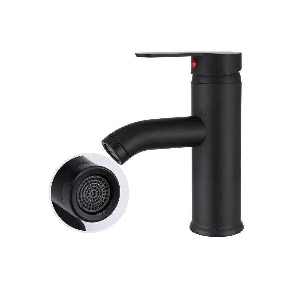 Matte Black Finish Bathroom Sink Faucet, Solid Brass Construction Tall Bathroom Faucets With Drip-Free Ceramic Cartridge, For Vessel Sink 9169997090256
