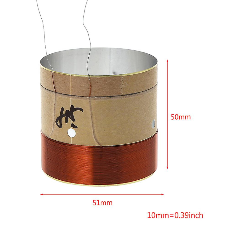 Bass Speaker Voice Coil, Aluminum Woofer For Repair, High Purity Round Copper Wire Ensures Maximum Strength And Durability, Lightweight White 9169997090621