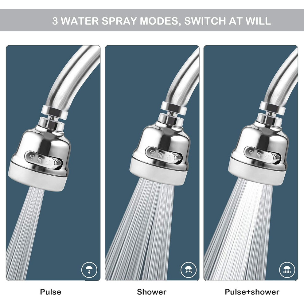 Innovative Faucet Sprayer For Kitchen Sink, 360 Rotatable Anti-Splash Water Saving Tap Kitchen Faucet Head, Ideal For Kitchen Sinks And Bathroom 9169997090751