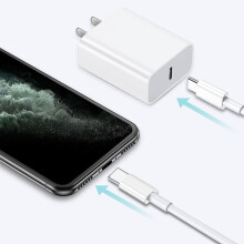 Cavo USB-Lightning da 20 W con ricarica rapida PD, certificato MFi, confezione da 2, ricarica ultra sicura per iPhone 13, 12, 11, X, SE, iPad Pro