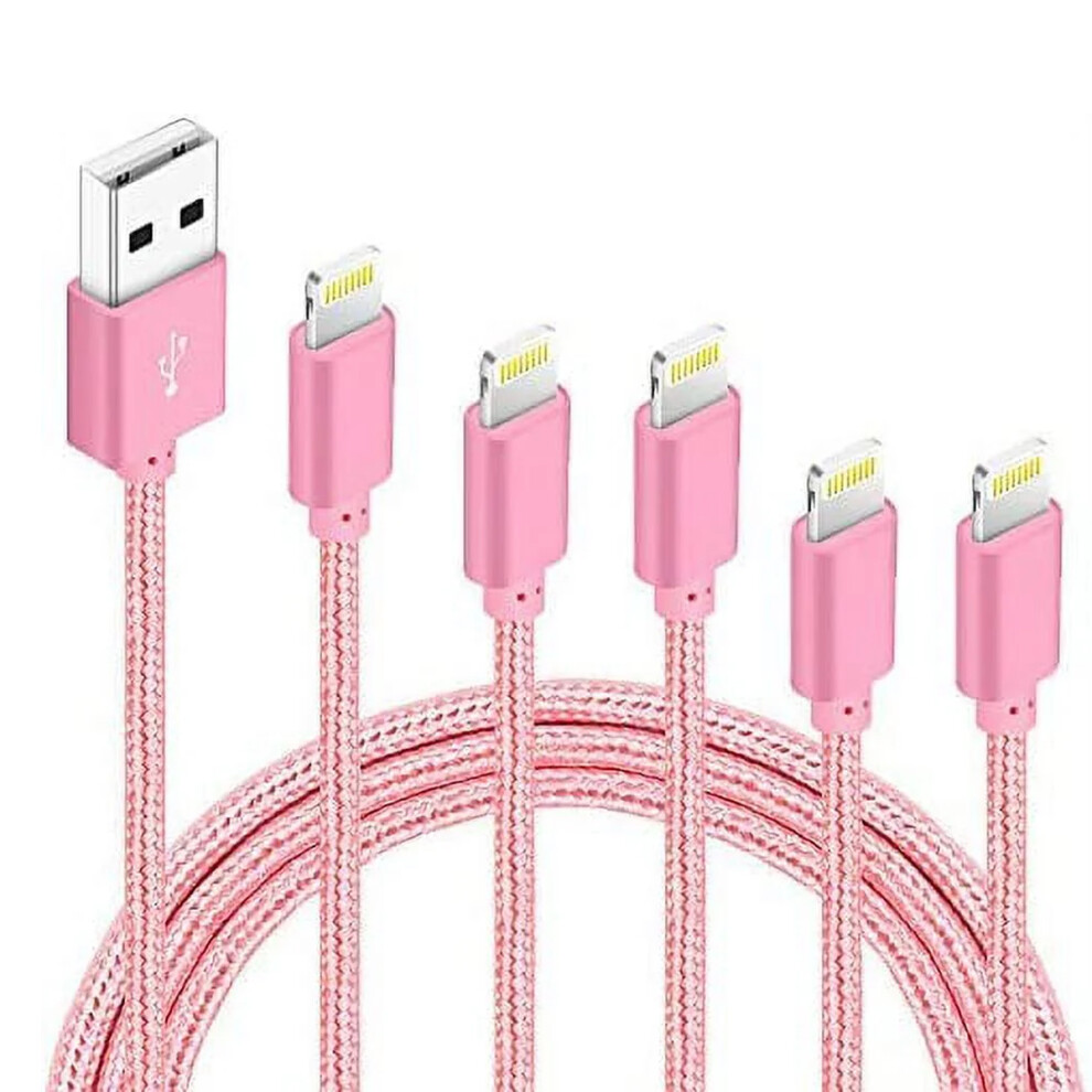 Mfi Certified Iphone & Ipad Cables, Nylon-Braided, Durable Aluminum Shell, Fast Charge 2.4A, Data Sync 480Mbps, Water-Resistant, Tangle-Free, 3Ft, 9358999337012
