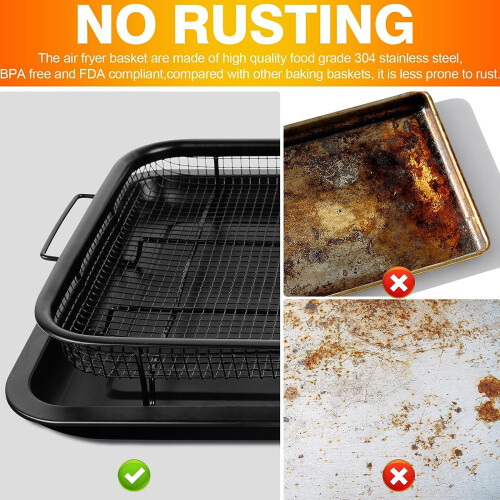 Stackable StainlessSteel Air Fryer Basket Tray Dehydrator-1 PCS 2