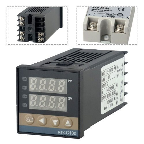 Practical Controller Control Digital K Thermocouple PID Controller PIN Control REX C Relay Output Resolution 2