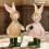 Easter Bunnies Decorations Resin Rabbit-flower back frame 5