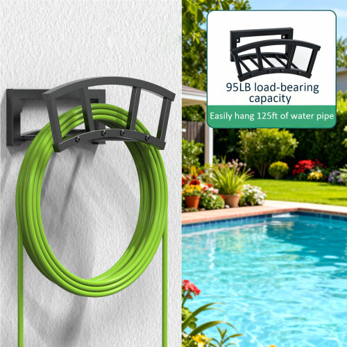 Permanente Wandhalterung für Gartenschläuche mit 2