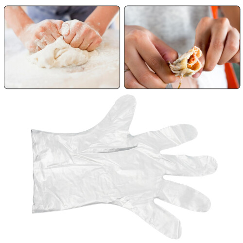 100Pcs Διαφανή Γάντια Βινυλίου TPE Χωρίς Λάτεξ Για Εργαστηριακές Εργασίες Β 1