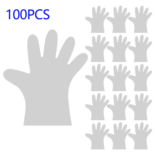 100Pcs Διαφανή Γάντια Βινυλίου TPE Χωρίς Λάτεξ Για Εργαστηριακές Εργασίες Β 2