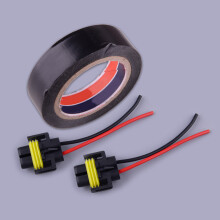 2PCS Universal Female 880 Nebellampe, Steckbirnenadapter, Steckdosen, Kabelkabel, Pigtail mit Isolierband 9442876 05096026AA