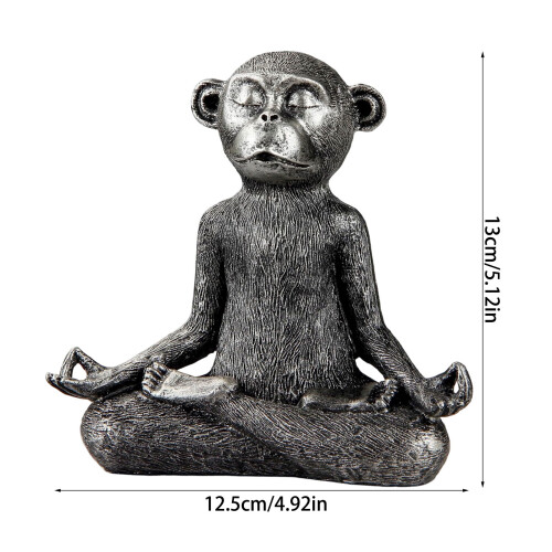 Garden Decors Statue Meditations Monkey Figurines Sculpture 2