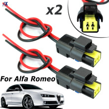 2x Motorkühlmittel-Wassertemperatursensor-Anschluss Stecker-Kabelbaum Webstuhl-Pigtail für Alfa Romeo 147 159 Giulietta GT Mito Spider