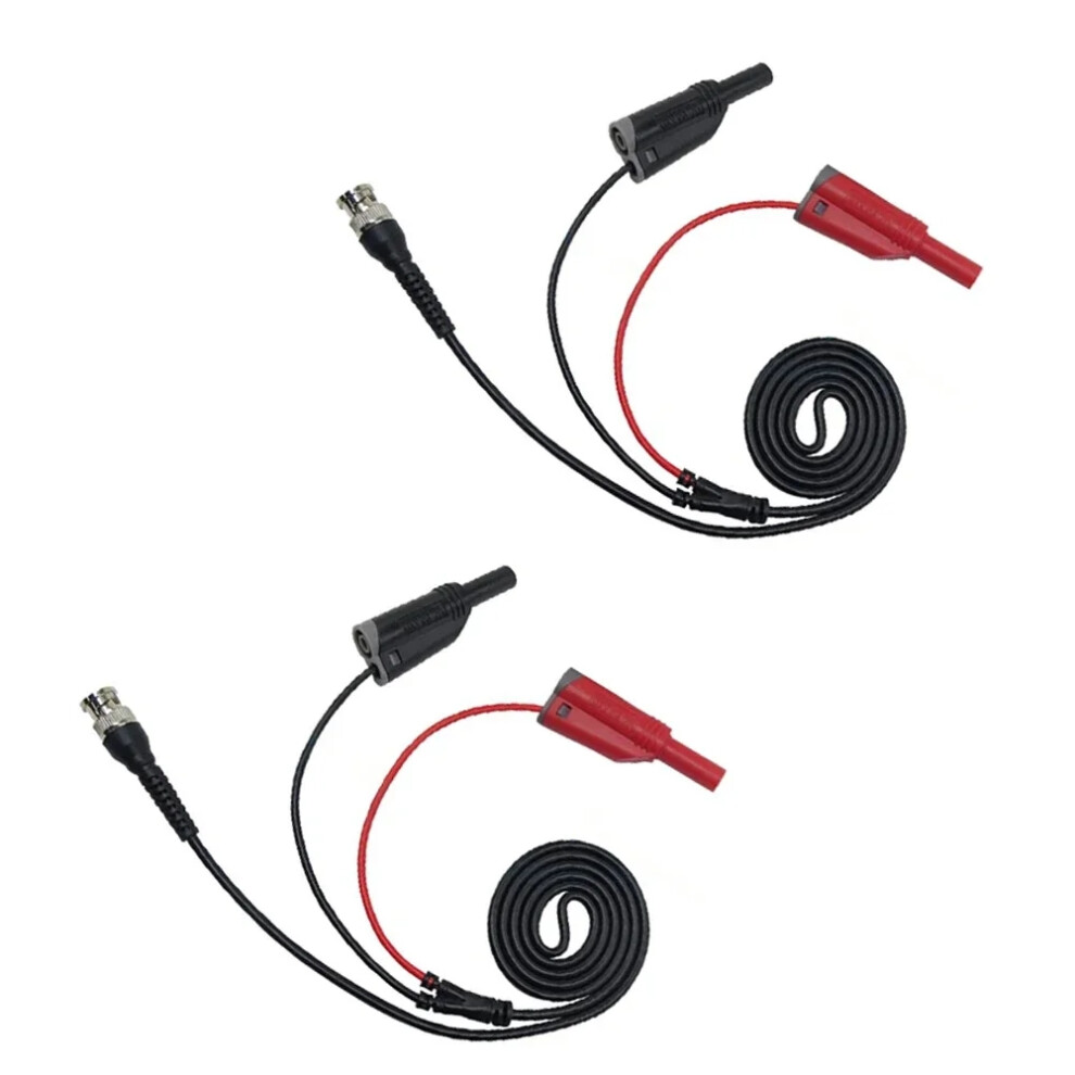 Bnc Test Leads Set 2Pcs Of 120Cm Bnc To Dual Banana Connectors For Efficient Signal Transmission In Oscilloscopes 6935161480542