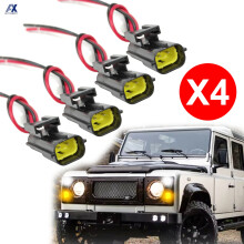 4x für Land Rover Defender 90 110 130 2-poliger 2-Wege-Stecker Webstuhl Stecker Upgrade LED-Lampenlicht