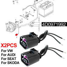 Paar für AUDI VW SKODA SITZ ALTERNATOR 2PIN-Stecker Versiegelte weibliche Kraftstoffeinspritzer Reparaturkit für den Webstuhl Verkabelung 4D0971992