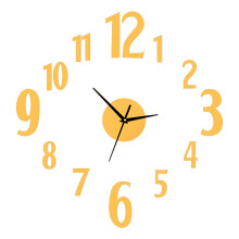 Frameless Acrylic Mirror DIY Wall Clock Decor Sticker, High Precision Silent Movement Battery Powered Replacement Modern Home Office Bedroom Decoratio