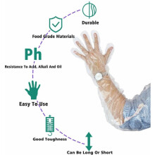 Diseño desechable para uso veterinario y de campo, cobertura total del brazo, guantes de 90 cm de largo con doble capa de grosor, orientación