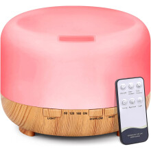 Hochwertiger Ultraschall-Luftbefeuchter mit Aromatherapie, Diffusor für ätherische Öle in großen Räumen mit Fernbedienung, leiser Nebel, 7