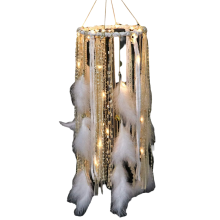 Exquisite Gift Package for Feather Decoration, Blessing Gift Dream Catcher, Boho Macrame Wall Hanging for Home Décor