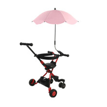 Baby Kinderwagen Regenschirm UV-Schutz 360 Verstellbar Wasserabweisend Pink