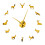 Frameless DIY Wall Clock None-Ticking Wall Clock Sticker-Gold 1