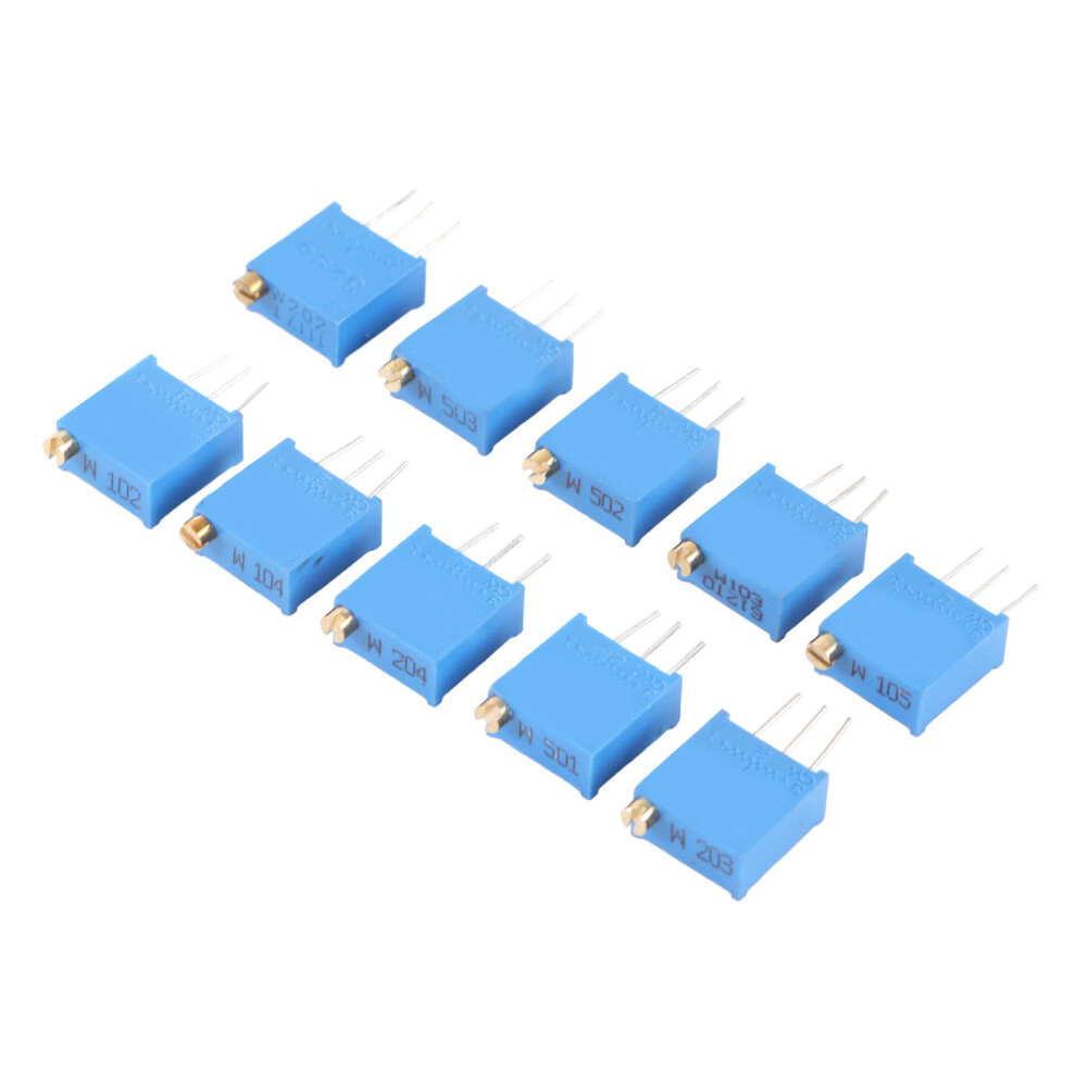 50 Variable Resistors 3296W 500Î© To 1Mî© Potentiometer Set For Diy Electronics 3501369968149