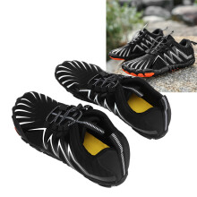 Herren Outdoorschuhe für Wandern in Schwarz Größe 44, Atmungsaktiv, Rutschfest, Cross Country