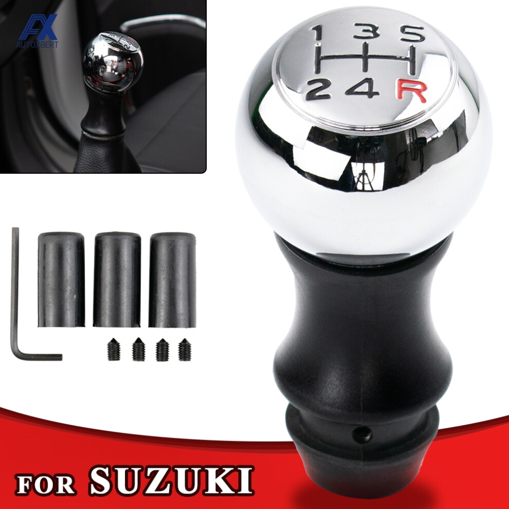 For Suzuki Swift 05-10 Sx4 07-13 Alto 10-15 5 Speed Chrome Gear Shift Knob Stick Lever Pen Handball 6935161451894