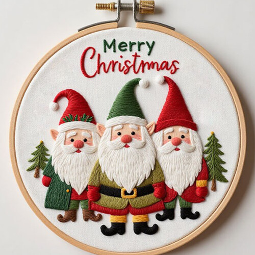 Beginnersborduurset Kerstthema Borduurknutselset met-2 1