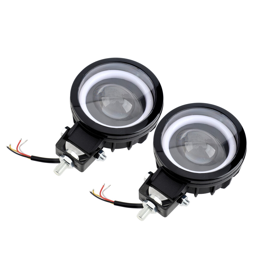 Round 60W Led Driving Lights 6000Lm 6000K/3000K Waterproof Spotlights 2 Pack Amber/White 8331369970362