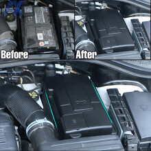 Autobatterien-Negativschutzabdeckung Anodenschutzabdeckung Rahmenclip-Case für VW Tiguan 2 Passat B8 Golf Sportsvan Touran