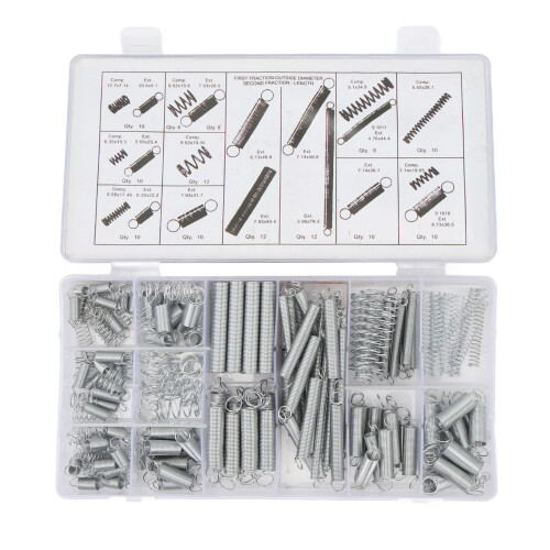 200pcs Steel Compression & Extension Spring Kit, 20 Sizes for Auto & DIY 1