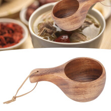 Holz-Kaffeetasse 220ML Umweltfreundlich Tragbar Wärmeisolierung mit Dickem Griff