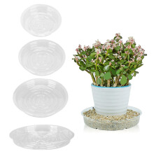 20pcs Clear Plant Saucer Tray Set 6in 8in 10in 12in for Indoor Outdoor Use