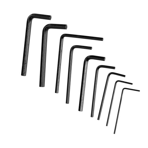 Guitar Adjustment Tools 9Pcs Metal Hex Wrenches Flat End for String & Fret Work