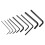 Guitar Adjustment Tools 9Pcs Metal Hex Wrenches Flat End for String & Fret Work 12