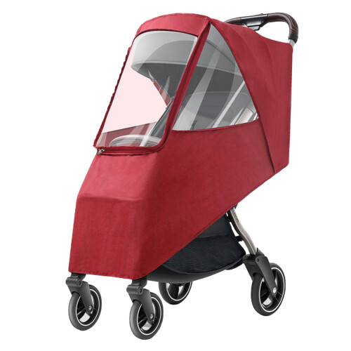 Universal Toddler Rain Cover Waterproof Windproof Dustproof Wine Red