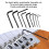 Guitar Adjustment Tools 9Pcs Metal Hex Wrenches Flat End for String & Fret Work 5