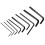 Guitar Adjustment Tools 9Pcs Metal Hex Wrenches Flat End for String & Fret Work 8