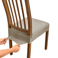 Stretchable Dining Chair Seat Protectors Fade-Shallow Moka