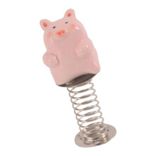 Ceramic Animal Decorative Piece with Wobble Feature-piggy