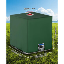 IBC-containerhoes, waterdichte beschermhoes voor regenwatertank, zonwerende kap van polyethyleen met hoge dichtheid voor 1000L IBC-container,