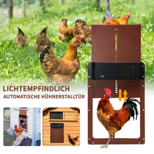 Automatic Chicken Coop Door, Energy Saving Design Reduces Costs, Programmable Lcd Screen Offers Personalization, Aluminum Alloy Structure For 2